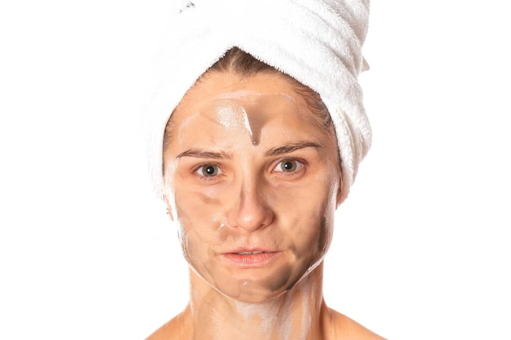 Chemical peels for face darker than body